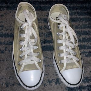 clear (see-through) low top converse